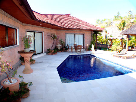 Front garden and pool Bali Real Estate