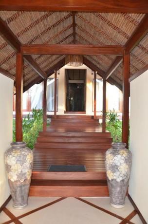 Long corridor connecting the bedrooms with living Bali Real Estate