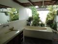 Sanur Villa with private beach access Partly open guest bathroom