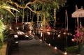 Ubud Mountain Resort Swimming pool by night