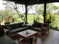 Ubud Area Family Home Lounge area in the wooden building